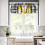 Kitchen curtain valance set black white buffalo plaid 3