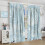 Starfish Seashell Curtains Blue Rustic 63 in W 5