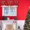 Christmas Snowflake Valance Red Sparkle 54x18 inch 3