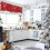 Christmas Snowflake Valance Red Sparkle 54x18 inch 6