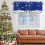 Christmas Snowflake Valance Blue Sparkle 54x18 in 2