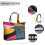 Geantă de weekend cu design geometric abstract, colorată, 36 l 2