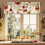 Thanksgiving Kitchen Curtains Set Farmhouse Style 3-Piece 2