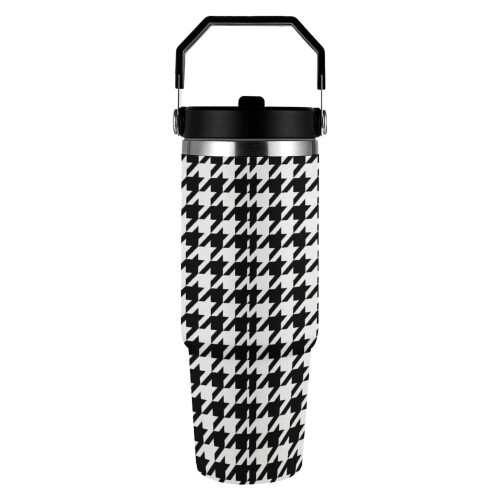Ποτήρι από ανοξείδωτο ατσάλι Houndstooth 30oz με λαβή 2