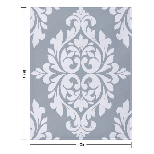 Κουβέρτα φανέλας Damask 40x50 ίντσες ελαφριά, μαλακή 2