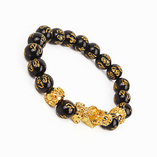 Βραχιόλι με μαύρο οψιδιανό Dragon Pi Xiu Charm1 τεμάχιο 1