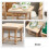 Mini mesa de té de madera para casa de muñecas. Mesa auxiliar cuadrada. 2