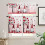 Kitchen Curtain Set Red Pink Heart Gnome Design 3-Piece 2