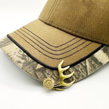 Handcrafted Brass Antler Hat Clip Outdoor Hunting Accessory