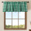 WOSIBO Buffalo Check Cotton Valances Green White 2-Pack 1