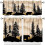 Farmhouse Cabin Curtain Valance Rustic Bear Design Brown 1