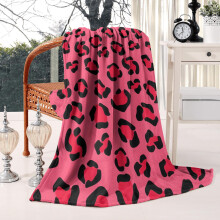 Leopard Print Flannel Fleece Throw Blanket 50x60 in Brown
