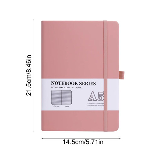 AuroraX Journaling Notebook Ruled Pink 2