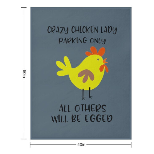 Κουβέρτα με τυπωμένο σχέδιο Crazy Chicken Lady 4050 ίντσες 2