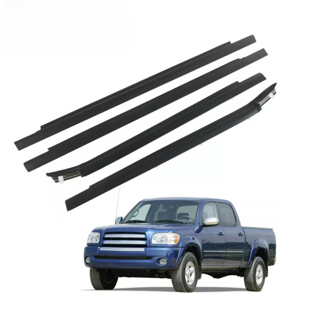 Toyota Tundra Double Cab Door Weatherstrip Trim 2000-2006 Black 9027700750333