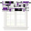 Abstract Geometric Curtain Black Purple 2-Pack 2