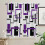Abstract Geometric Curtain Black Purple 2-Pack 3