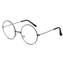 Vintage Round Metal Eyeglasses Frame Grey
