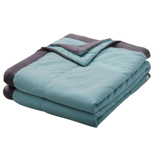 Summer Cooling Comforter Green AC Blanket 1 Piece 1