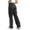 Calça cargo feminina de algodão, modelagem relaxada, preta. 8