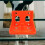 Salzziegelhalter für Rinder, orange, robust, 2-teilig 6