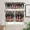 Kitchen Curtains Set Farmhouse Poinsettia Design 3-Pc 2