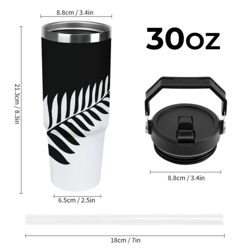 Ποτήρι από ανοξείδωτο ατσάλι Silver Fern με λαβή 30oz 1