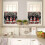 Kitchen Curtains Set Farmhouse Poinsettia Design 3-Pc 4