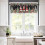 Kitchen Curtains Set Farmhouse Poinsettia Design 3-Pc 3