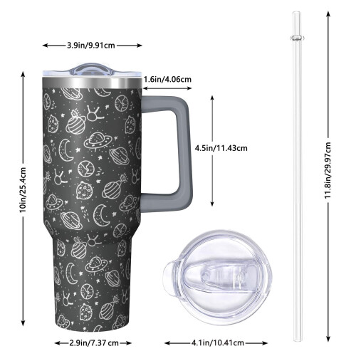Ποτήρι Space από ανοξείδωτο ατσάλι 40oz με λαβή και αναδιπλούμενο 2