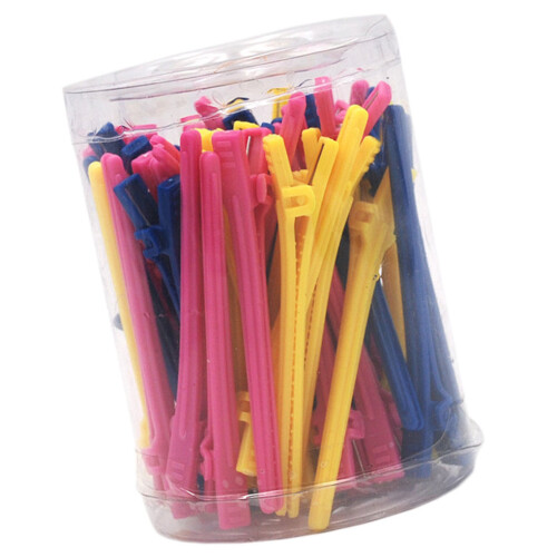 Plastkrokodillehårspenner 50 stk 2