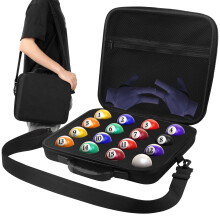 Pool Ball Carrying Case with Handle Strap 16-Hole Mesh