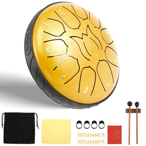 Steel Tongue Drum 11 Note 6 Inch Rustproof