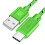 Cabo de dados USB-C trançado verde, 1 m 8