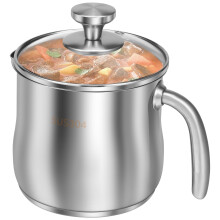 Stainless Steel Saucepan with Glass Lid 2000 mL