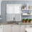 Blue Kitchen Curtains Set with Valances 24 inch 6