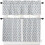 Blue Kitchen Curtains Set with Valances 24 inch 2