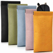 Glasses Case Leather Soft Squeeze Top 5 Pack