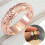 Bague fleur pour femme, mariage, or rose, taille 6 4