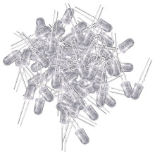 Warm White LED Diode 5mm 3V 20mA 100 pcs