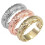 Bague fleur pour femme, mariage, or rose, taille 6 2