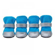 Breathable Mesh Dog Boots Anti-Slip Sole Reflective Straps