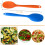 Cuillère à soupe en silicone à long manche orange 3