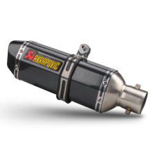 Motorcycle Exhaust Tube Slip-On Muffler 1.5–2 in Carbon