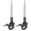 Motorcycle Handlebar Flag Pole Mount 2pcs 1