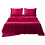 Luxe zijden hotellakens en kussensloop, kingsize, rood 2