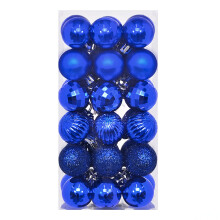 Xinwanna Christmas Balls Blue Shatterproof 36 pcs 3 cm