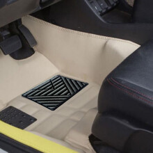 Black PVC Car Floor Mat Pad 25 x 15 cm 1 Piece