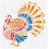 Turkey Stencil Reusable Plastic 11.8 x 11.8 Inch 1
