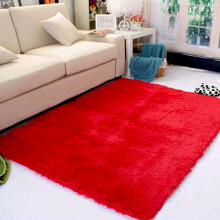 LELINTA Super Soft Shag Area Rug Blue White Red Wine Black